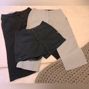 Lot of 2 Cotton Capris Pants and 1 Shorts - Blue sz 8